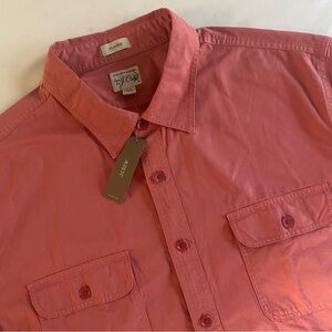 J CREW Garment-Dyed Twill Button Up Men XL Outdoor Safari Hiking Shirt